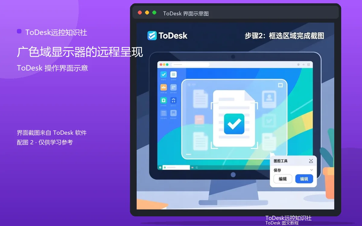 广色域显示器的远程呈现界面示意图（配图2）