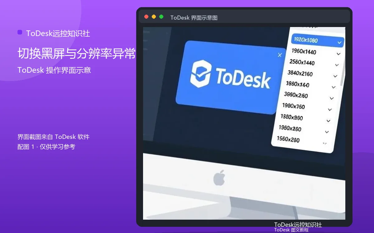 切换黑屏与分辨率异常界面示意图(配图1)