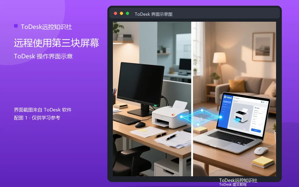 远程使用第三块屏幕界面示意图（配图1）