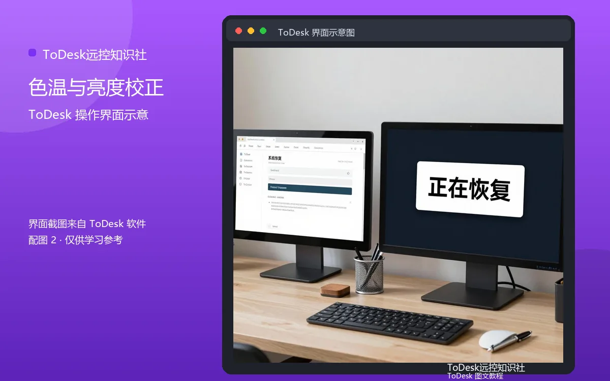 色温与亮度校正界面示意图(配图2)
