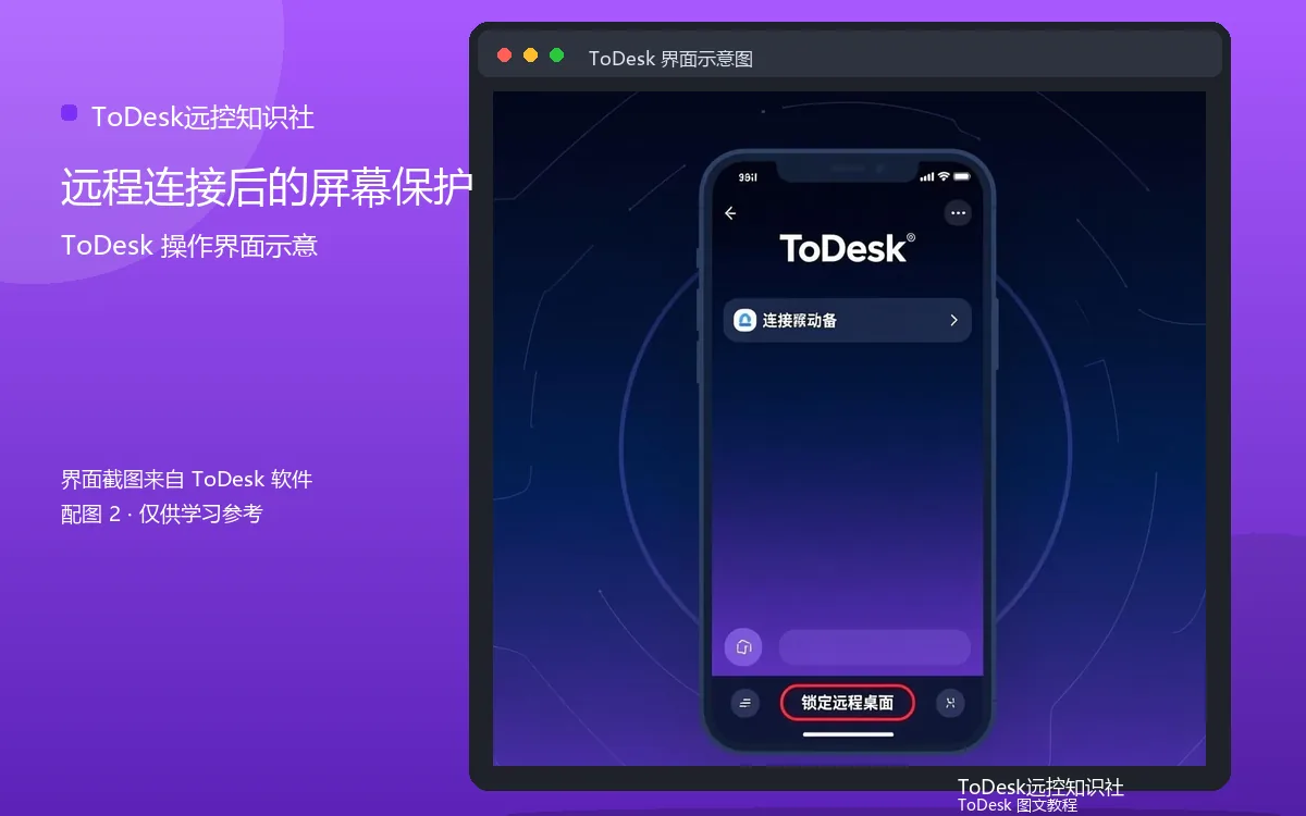 远程连接后的屏幕保护界面示意图（配图2）