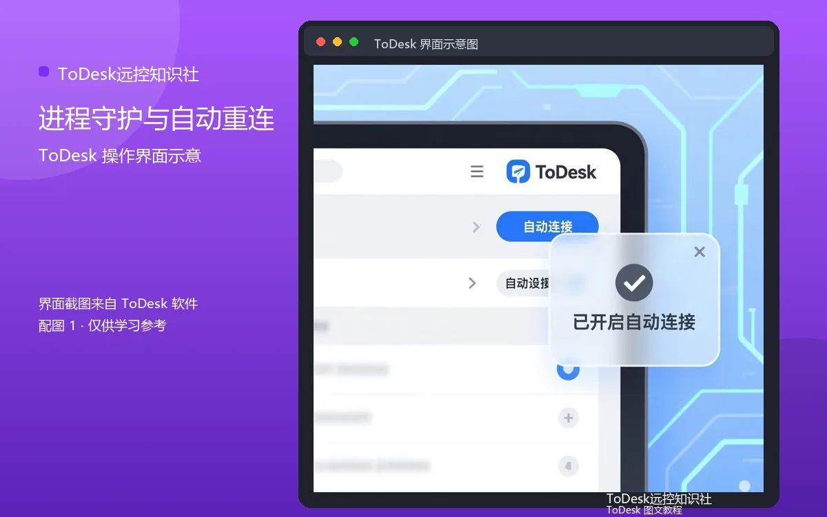 进程守护与自动重连界面示意图(配图1)