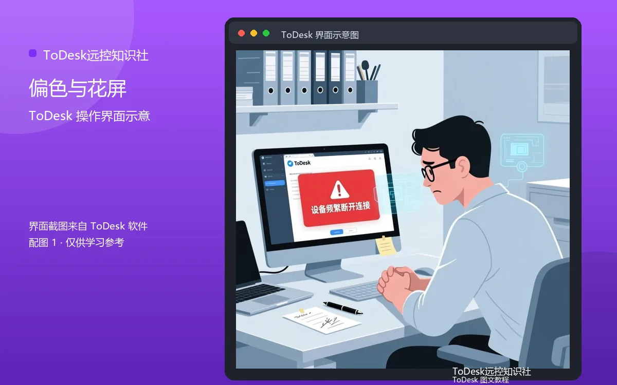 偏色与花屏界面示意图(配图1)