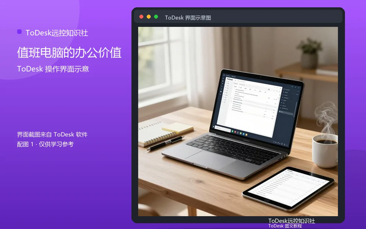 值班电脑的办公价值界面示意图(配图1)